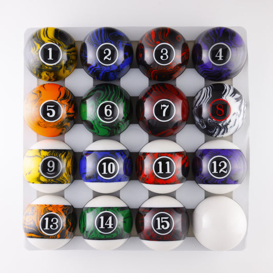 Black Marble Pool Balls